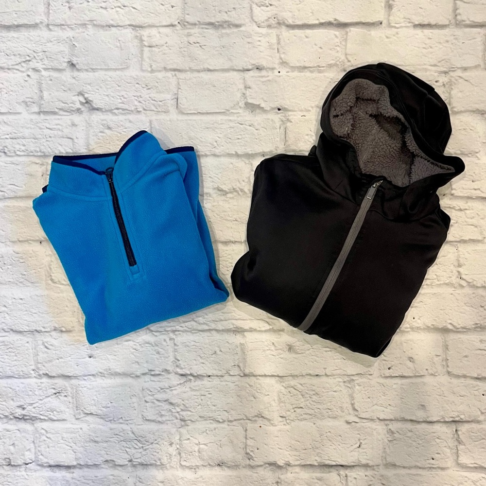 Boys Blue and Black Zip-Up Hoodies